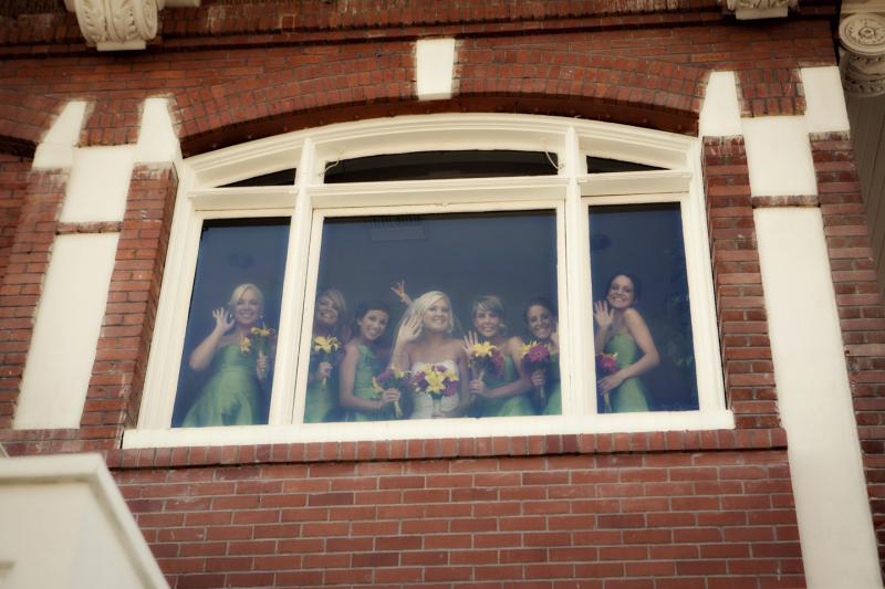 Katie David and Bridesmaids, by Misty Dameron Photography